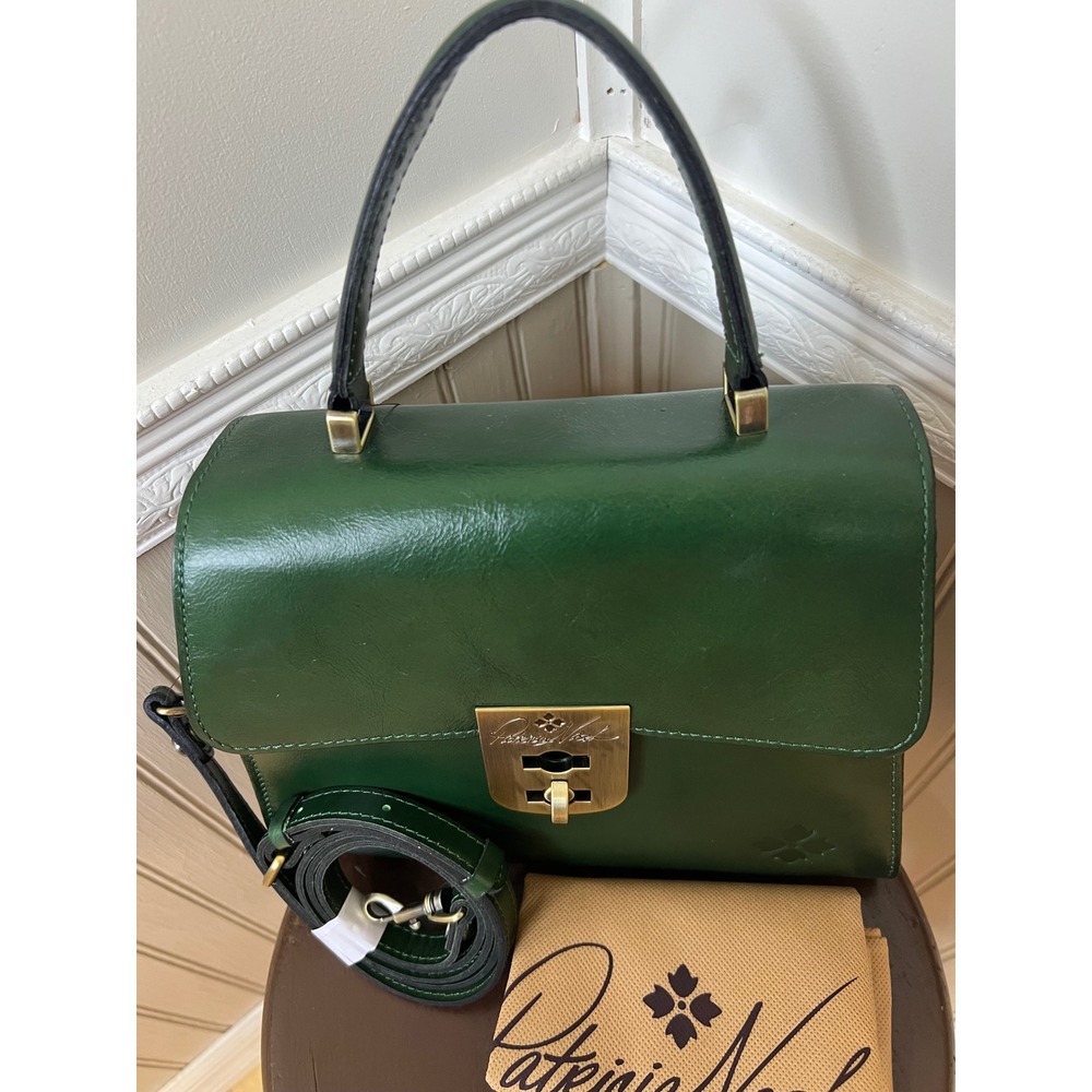 Patricia Nash Chauny Satchel Vintage Distressed Leather Soft Green Bag NWT - Picture 11 of 11